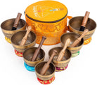 Himalayan Bazaar Tibetan Singing Bowls Set Of 7 Bronze for Meditation Mindfulness with Carry Box - Himalayan Bazaar