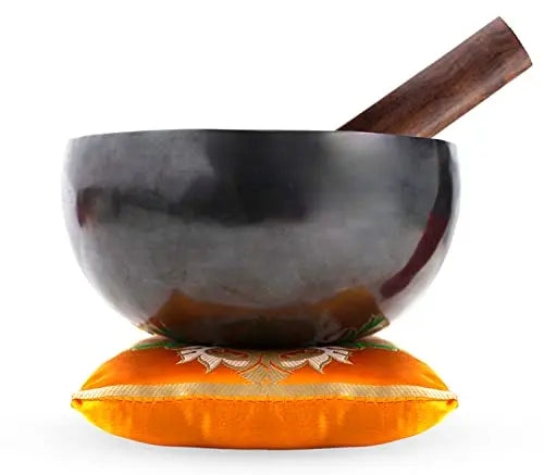 Large Tibetan Singing Bowl Buddhist Yoga Meditation Sound Healing Gong Bath Jambati - Himalayan Bazaar