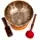 Large Tibetan Singing Bowl Set - 9" Master Healing Grade For Sound Bath Chakra 7 Metal Meditation Yoga By Himalayan Bazaar - Himalayan Bazaar