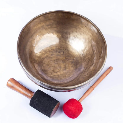 Large Tibetan Singing Bowl Set Healing Yoga Sound Bath Meditation 9 " - Mystic - Himalayan Bazaar