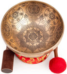 Large Tibetan Singing Bowl set Ayurveda Healing Sound Bath Gong Buddhist Nepali Handmade Bronze - Octagon - Himalayan Bazaar