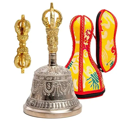 Tibetan Buddhist Meditation Alter Pray Bell and Dorje Set - Himalayan Bazaar - Himalayan Bazaar