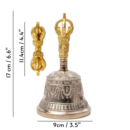 Tibetan Buddhist Meditation Alter Pray Bell and Dorje Set - Himalayan Bazaar - Himalayan Bazaar