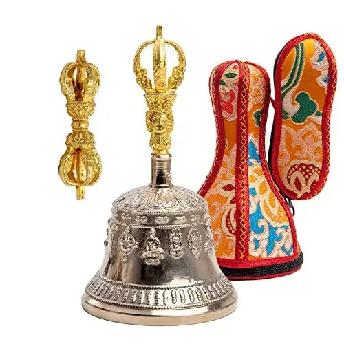 Tibetan Buddhist Meditation Alter Pray Bell and Dorje Set - Himalayan Bazaar - Himalayan Bazaar