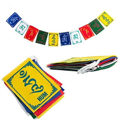 Tibetan Prayer Flags Mini Handcrafted in Nepal - Small (1.5" x 2.2") - Himalayan Bazaar