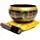 Tibetan Singing Bowl Set - Easy To Play Authentic Handcrafted For Meditation Sound Chakra Yoga Healing 4 Inches By Himalayan Bazaar (Black & Orange) - Himalayan Bazaar