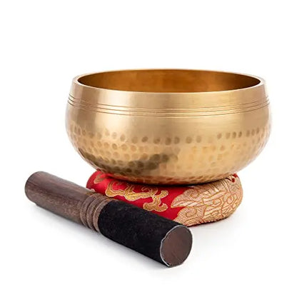 Tibetan Singing Bowl Set - Easy To Play for Beginners - Authentic Handcrafted Mindfulness Meditation Holistic Sound 7 Chakra Healing Gift by Himalayan Bazaar (3.5") - Himalayan Bazaar