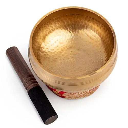 Tibetan Singing Bowl Set - Easy To Play for Beginners - Authentic Handcrafted Mindfulness Meditation Holistic Sound 7 Chakra Healing Gift by Himalayan Bazaar (3.5") - Himalayan Bazaar