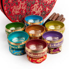 Tibetan Singing Bowl Set Of 7 Chakra Meditation Sound Bowl - Himalayan Bazaar