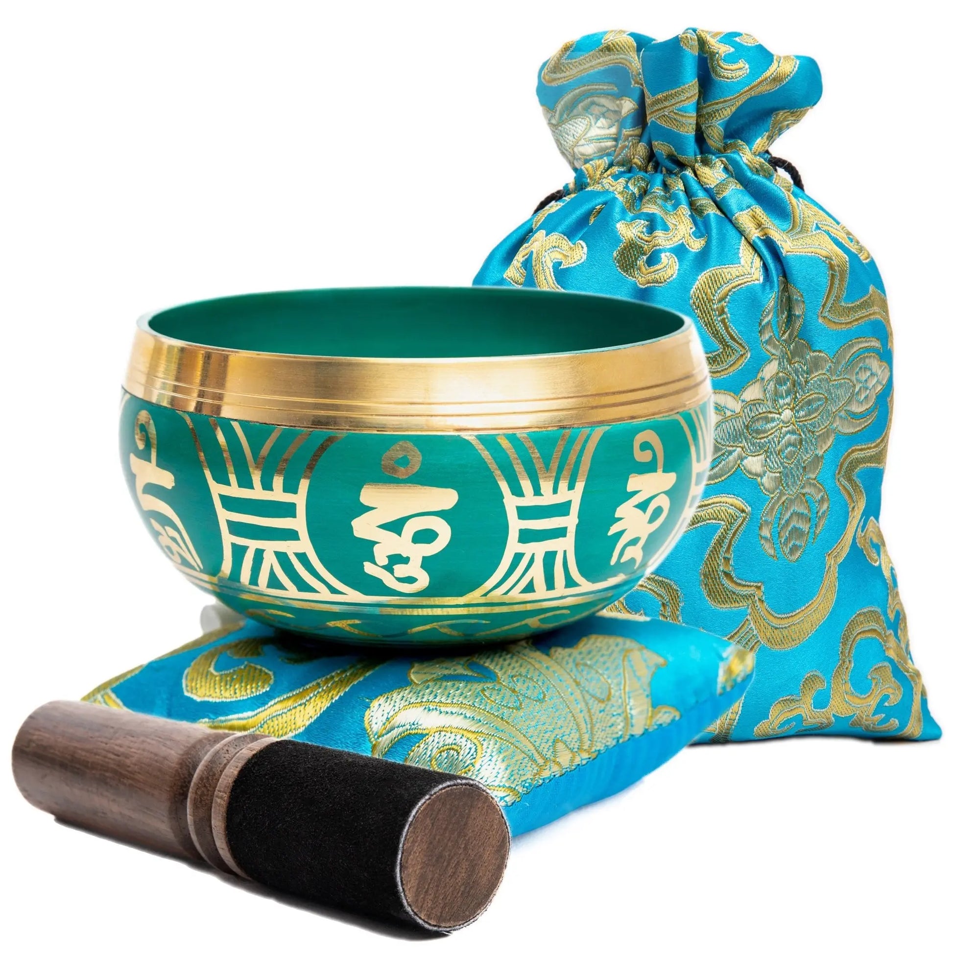 Tibetan Singing Bowl Set with Bag- Easy To Play - Authentic Handcrafted Mindfulness Meditation Holistic Sound 7 Chakra Healing Gift by Himalayan Bazaar - Himalayan Bazaar