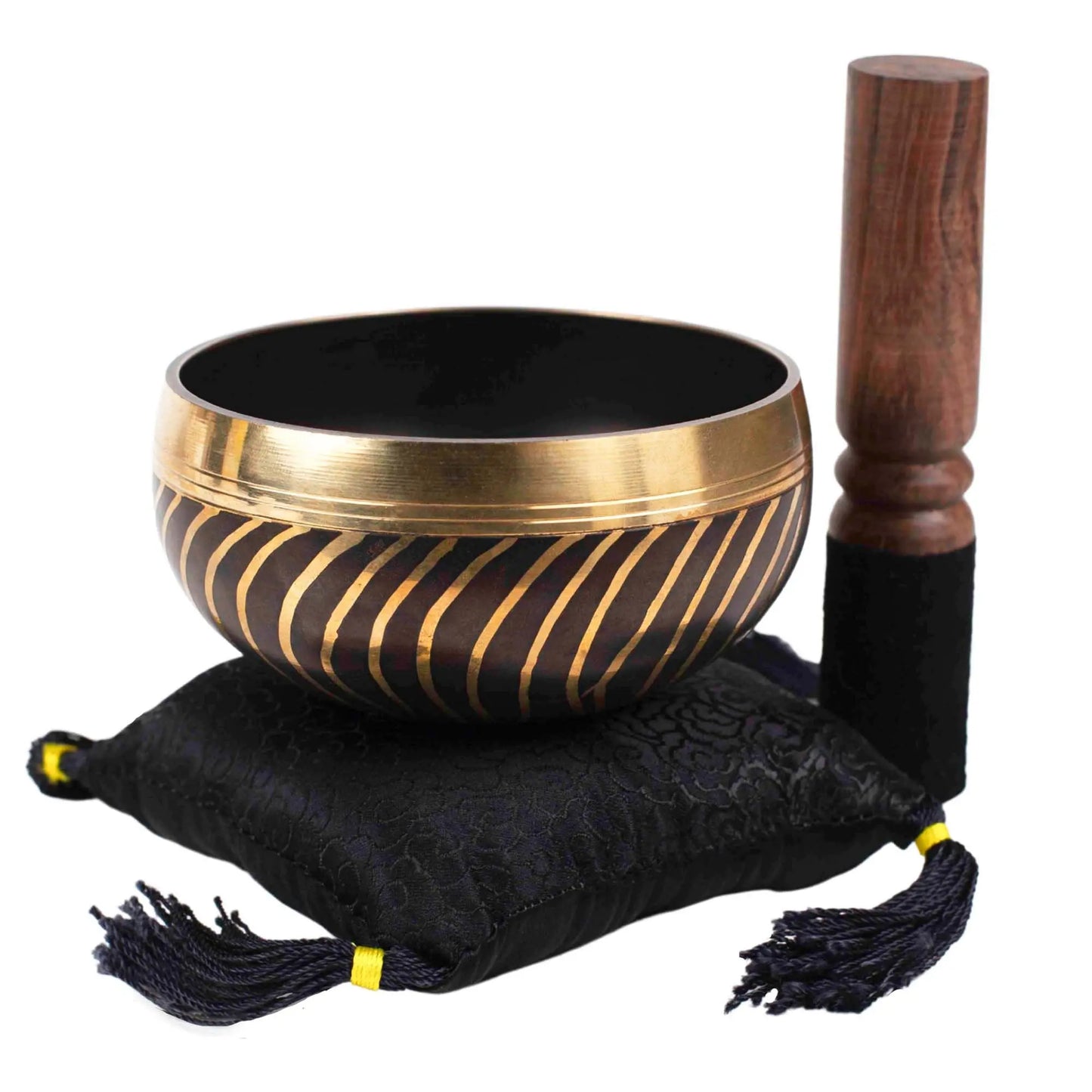 Tibetan Singing bowl Set - Easy To Play Cat Design Meditation Mindful 7 Chakra Sound Healing Handcrated Gift By HIMALAYAN BAZAAR - Himalayan Bazaar