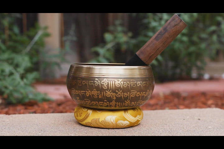 tibetan singing bowl 5 inches dorje mantra meditation yoga healinjg