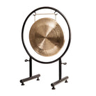 Side view of the Pure Bronze Harmony Gong on its stand.